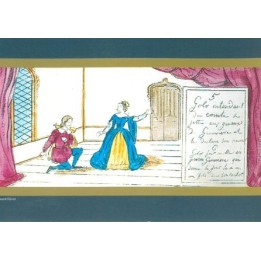 4 cartes Lanterne magique "Légende de Geneviève de Brabant"
