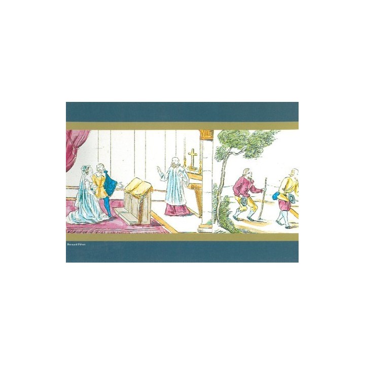 4 cartes Lanterne magique "Légende de Geneviève de Brabant"