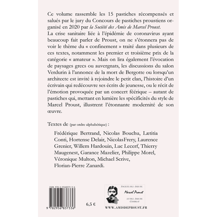 Recueil des pastiches lauréats du concours 2020