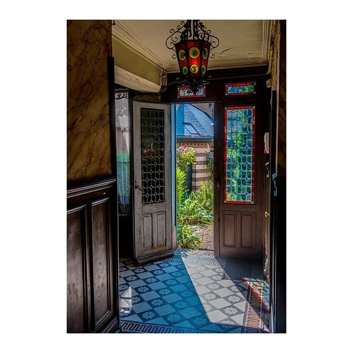 carte postale de la maison - l'entrée
