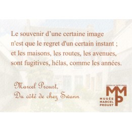 Carte postale citation "Le souvenir…"