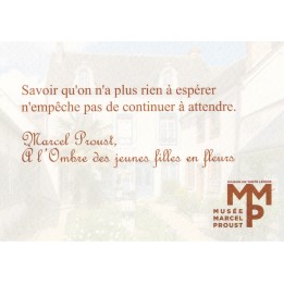 Carte postale citation "Savoir qu'on a plus rien à ..."
