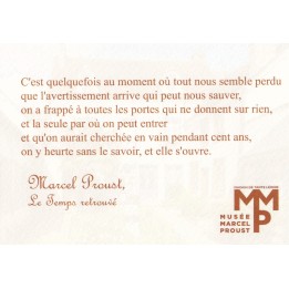 Carte postale citation "C'est quelque fois au moment ..."
