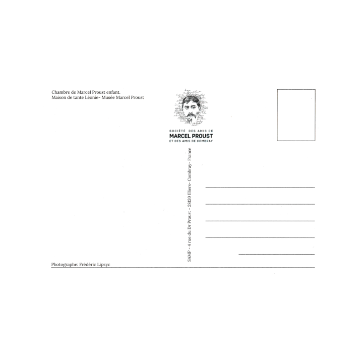 (après travaux) carte postale de la Maison - la chambre de Marcel