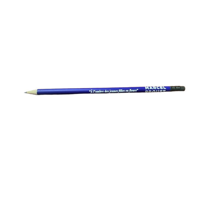 Crayon à papier bleu citation