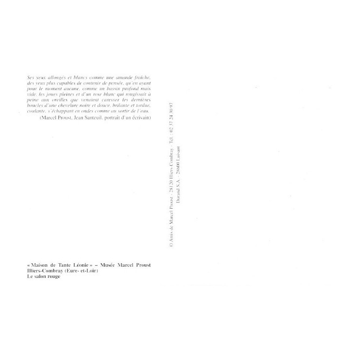 carte postale de la Maison - le salon rouge - 1