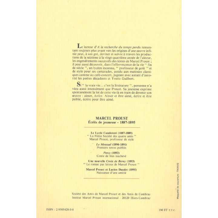 Marcel Proust. Écrits de jeunesse